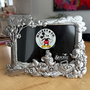 Vintage Disney Mickey & Co. Pewter Photo Frame by Seagull Pewter Canada 1996